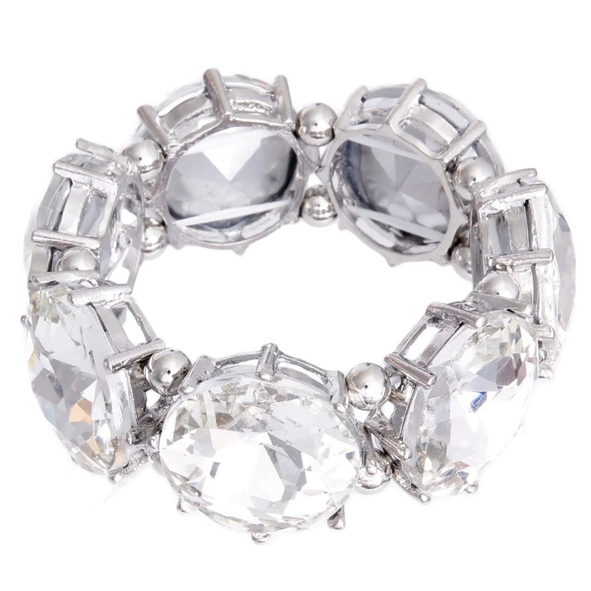 Clearly Chic Silver Plated Bracelet: Make a Statement! Jewelry Bubble