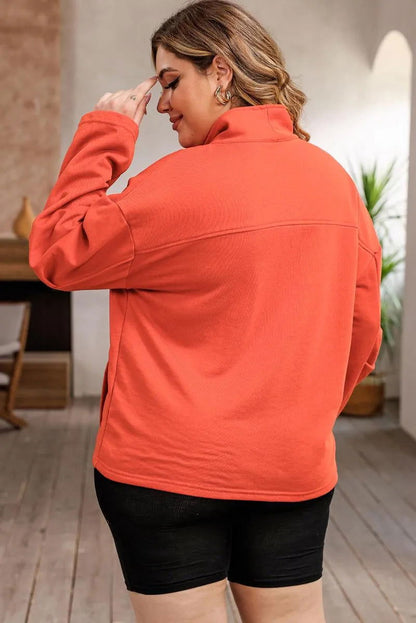 Comfortable Plus Size Orange Sweatshirt for Women - Shop Now Jewelry Bubble