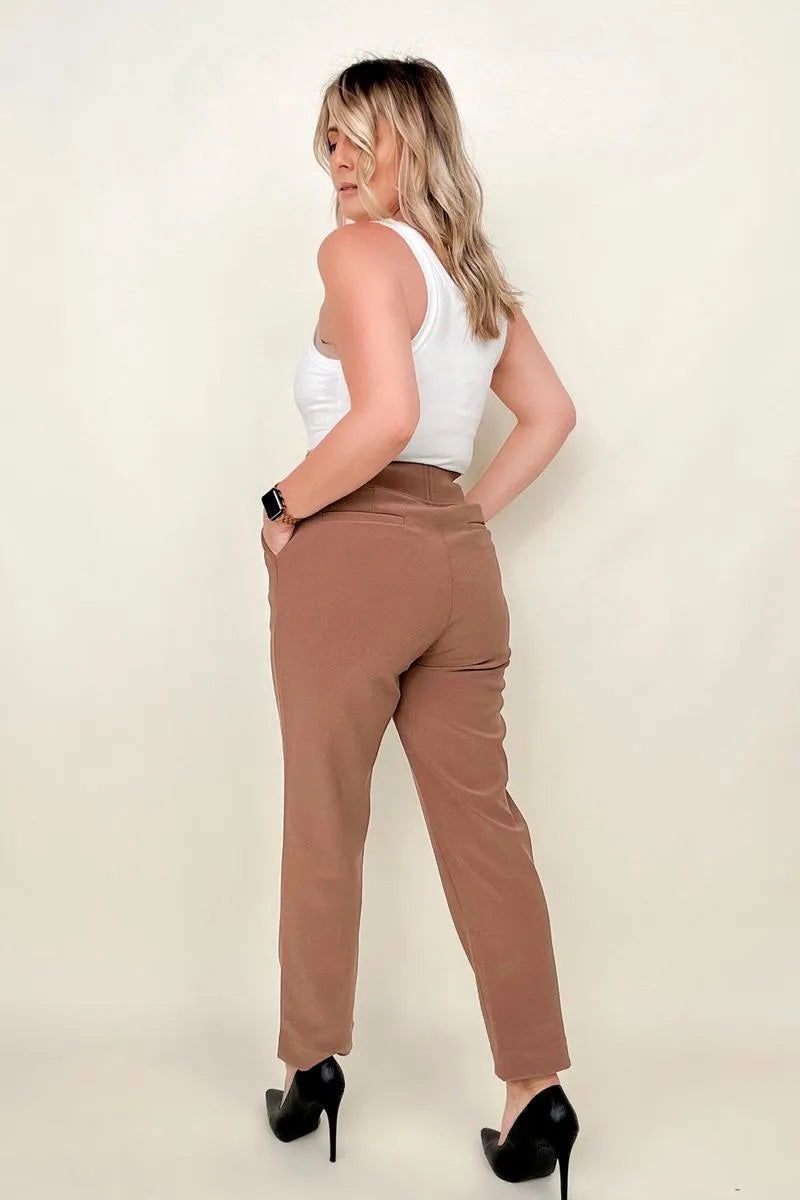 Comfy & Chic: Cropped Pull-on Pants with Pockets for Women Jewelry Bubble