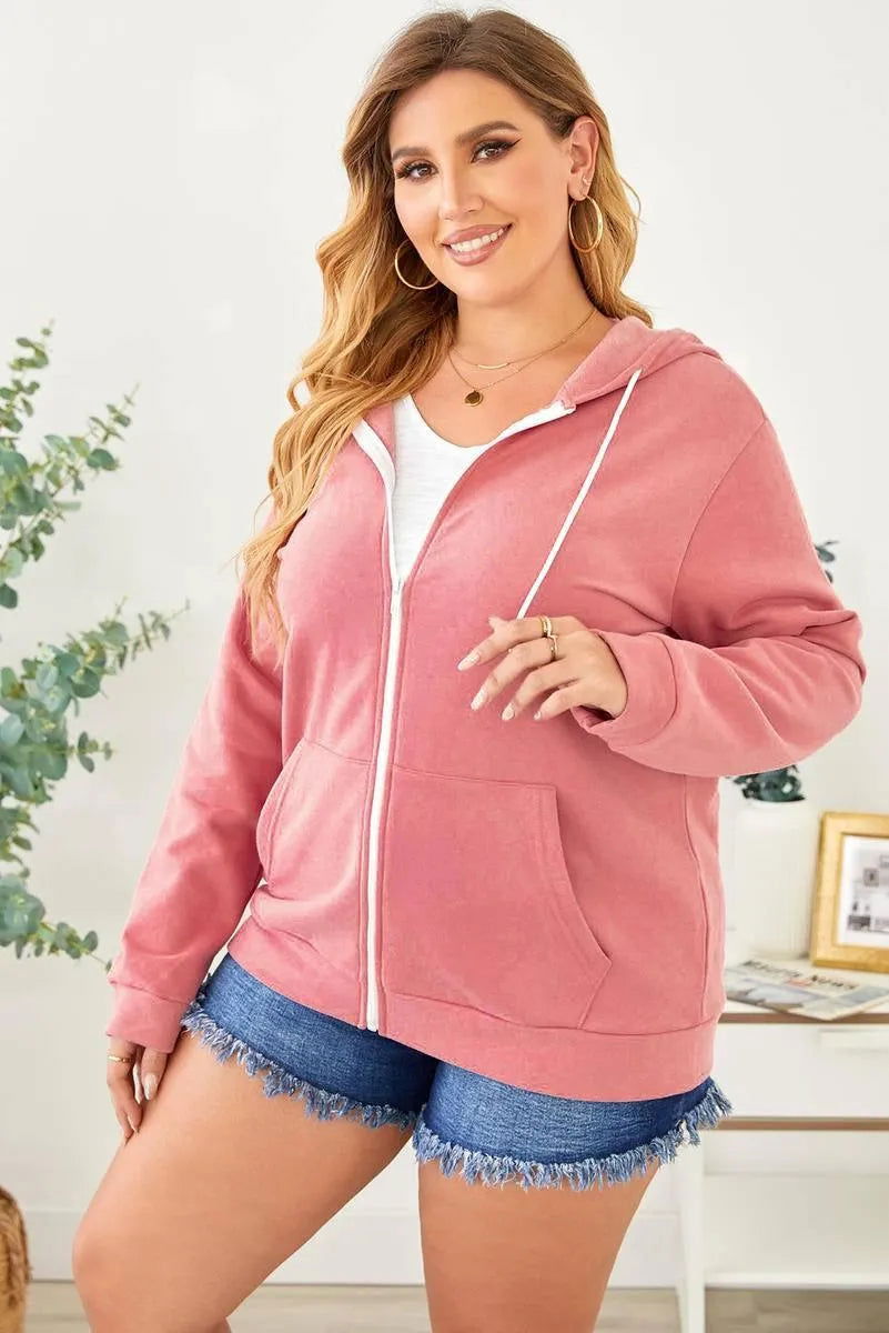 Comfy Plus Size Pink Hoodie for Ladies - Perfect for Everyday Jewelry Bubble