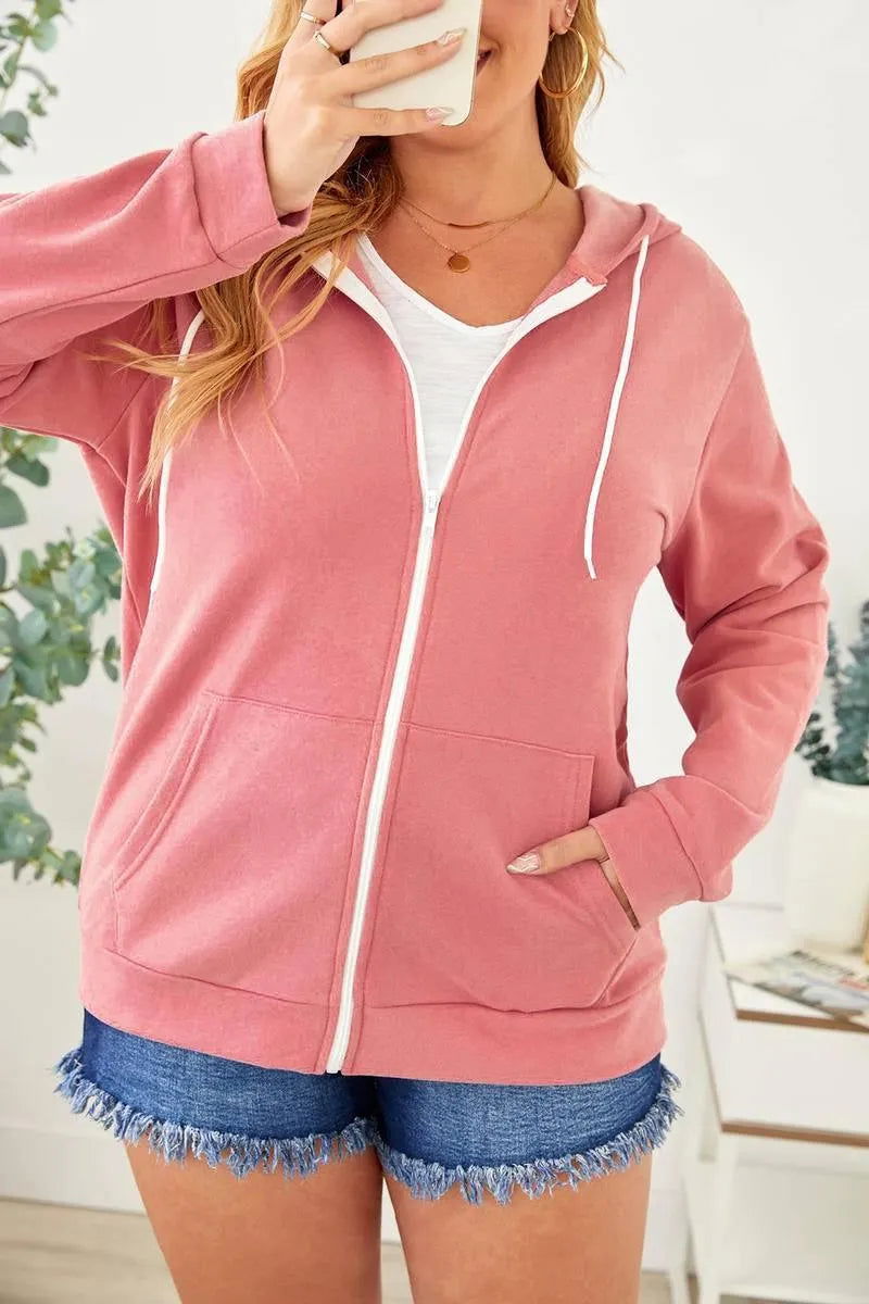 Comfy Plus Size Pink Hoodie for Ladies - Perfect for Everyday Jewelry Bubble