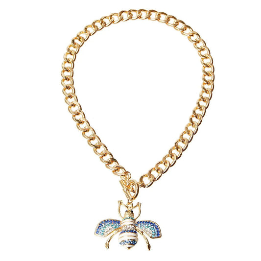 Cool Bee Chain Necklace Gold Plated Jewelry Bubble