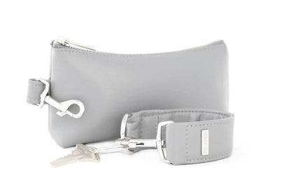 Cool Grey Vegan Leather 2-Piece Wristlet Set Jewelry Bubble