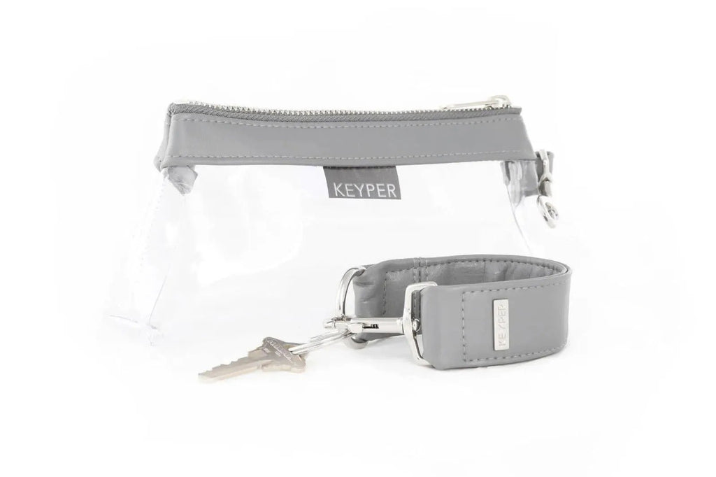 Cool Grey Vegan Leather 2-Piece Wristlet Set