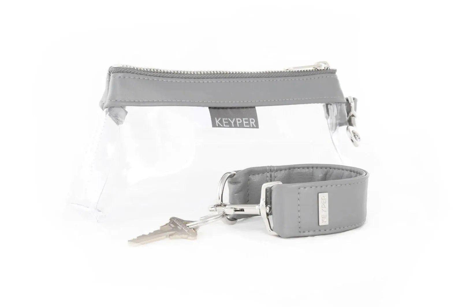 Cool Grey Vegan Leather 2-Piece Wristlet Set