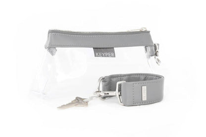 Cool Grey Vegan Leather 2-Piece Wristlet Set Jewelry Bubble