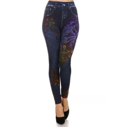 Cozy & Chic: Shop Floral Print Jeggings Today! Jewelry Bubble