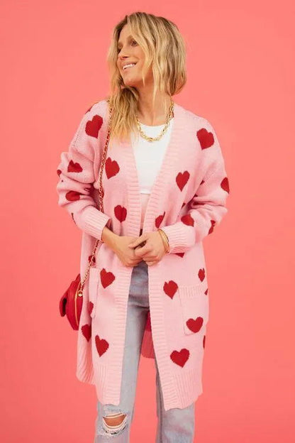 Cozy Open-Front Cardigan: Cute Patterns for Fashionable Women Jewelry Bubble