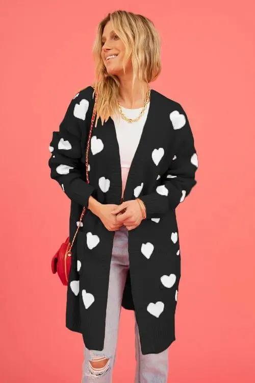 Cozy Open-Front Cardigan: Cute Patterns for Fashionable Women