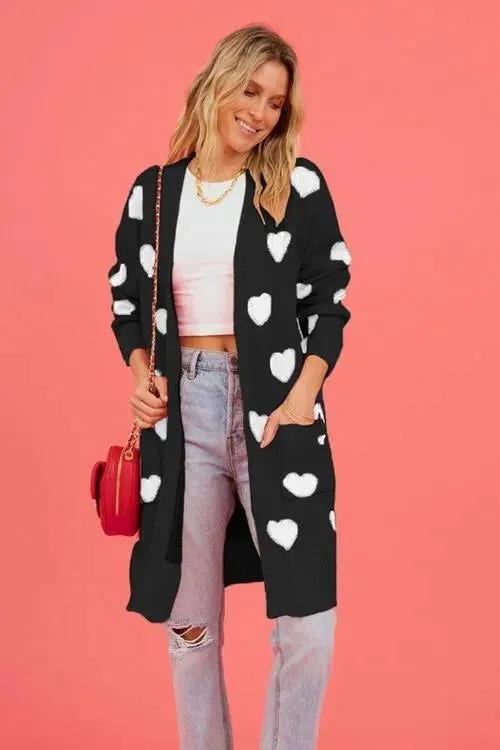 Cozy Open-Front Cardigan: Cute Patterns for Fashionable Women