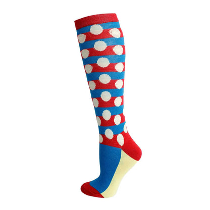 Cream Polka Dot Red Knee High Socks: The Perfect Addition to Your Wardrobe Jewelry Bubble