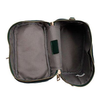 Crossbody Style Silhouette Inspired Green Vanity Case Handbag with Coin Pouch Jewelry Bubble