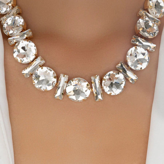 Crystal Collar Necklace Set - Sparkling Elegance for Your Wardrobe Pinktown
