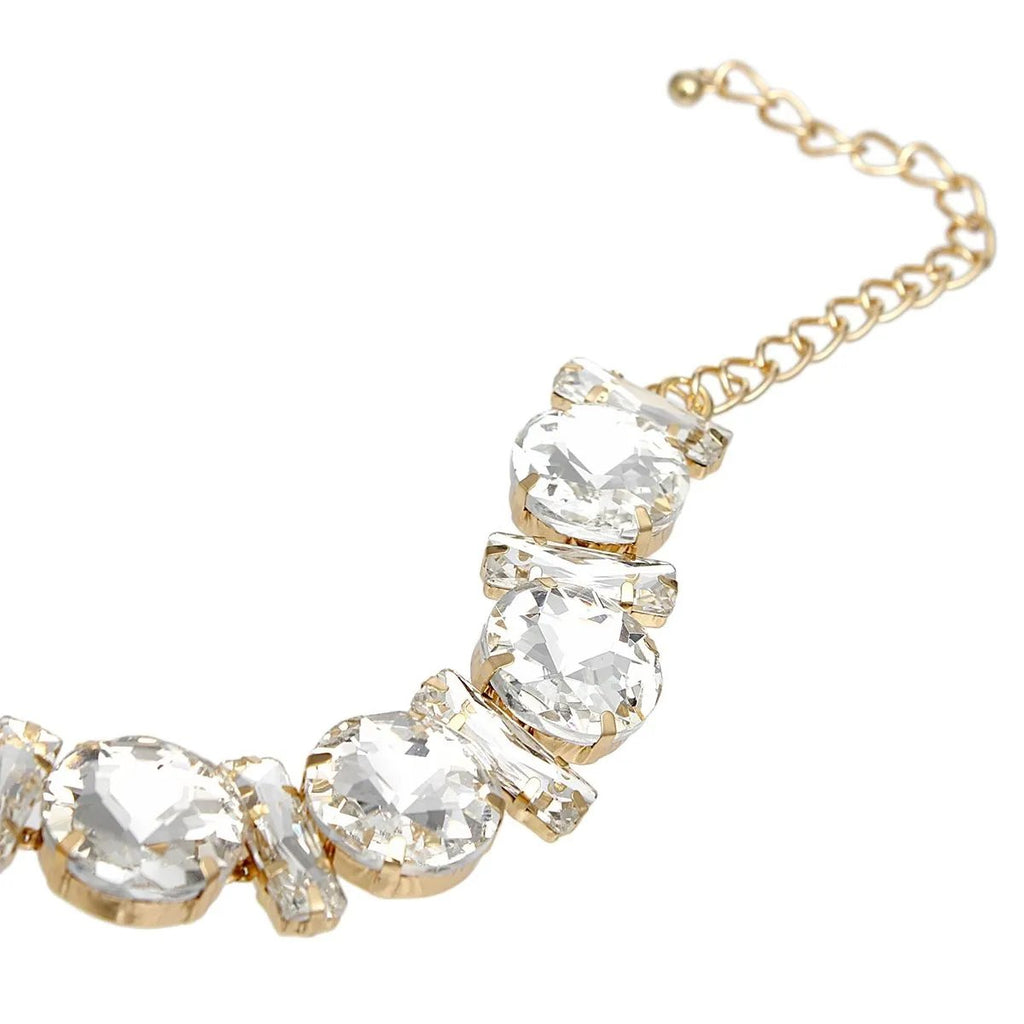 Crystal Collar Necklace Set - Sparkling Elegance for Your Wardrobe