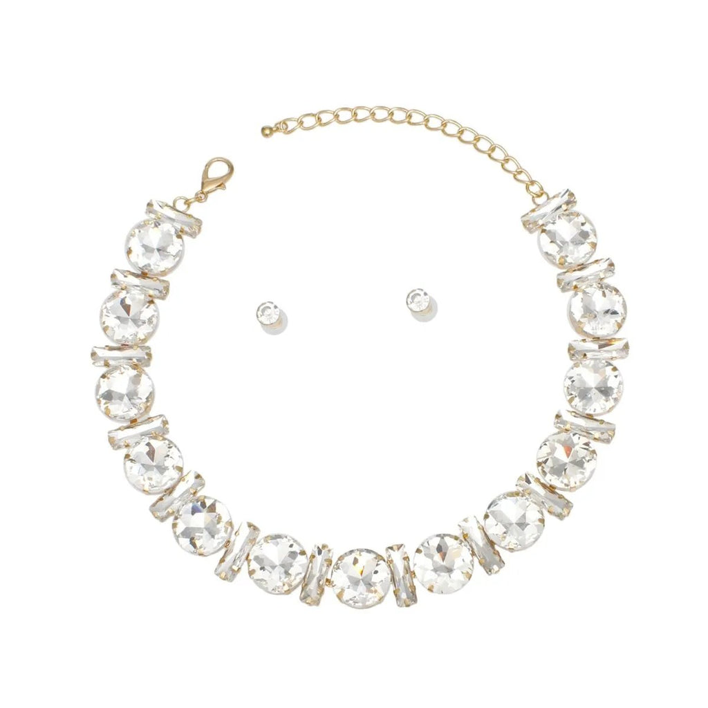 Crystal Collar Necklace Set - Sparkling Elegance for Your Wardrobe