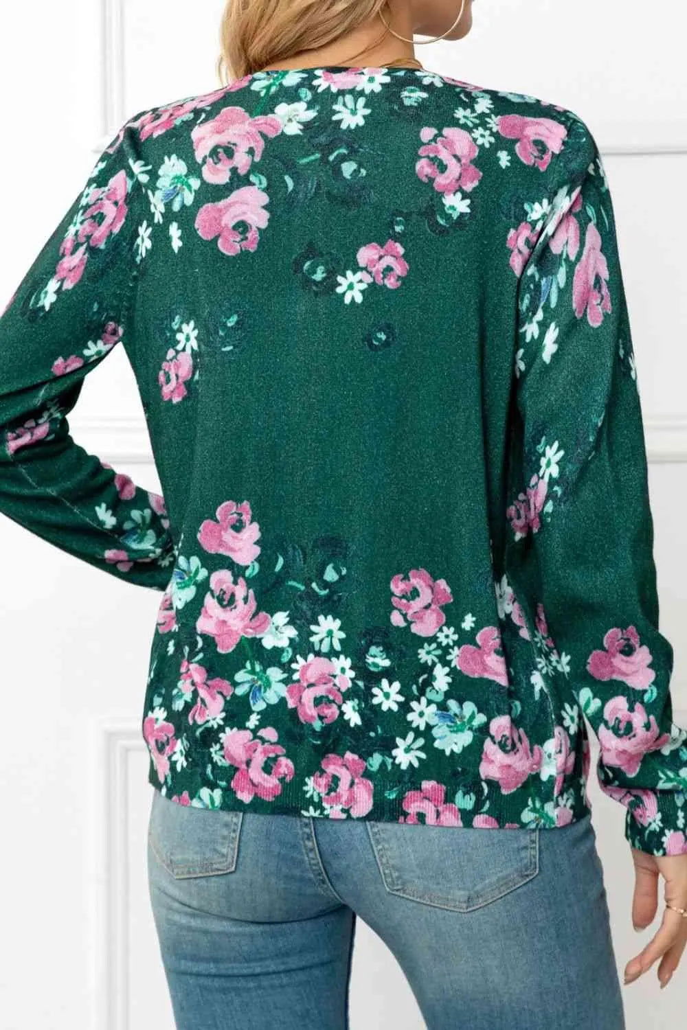 Cute Floral Button Cardigan: Perfect for Spring Looks! Jewelry Bubble