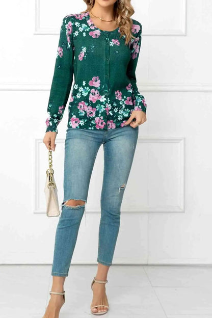 Cute Floral Button Cardigan: Perfect for Spring Looks! Jewelry Bubble