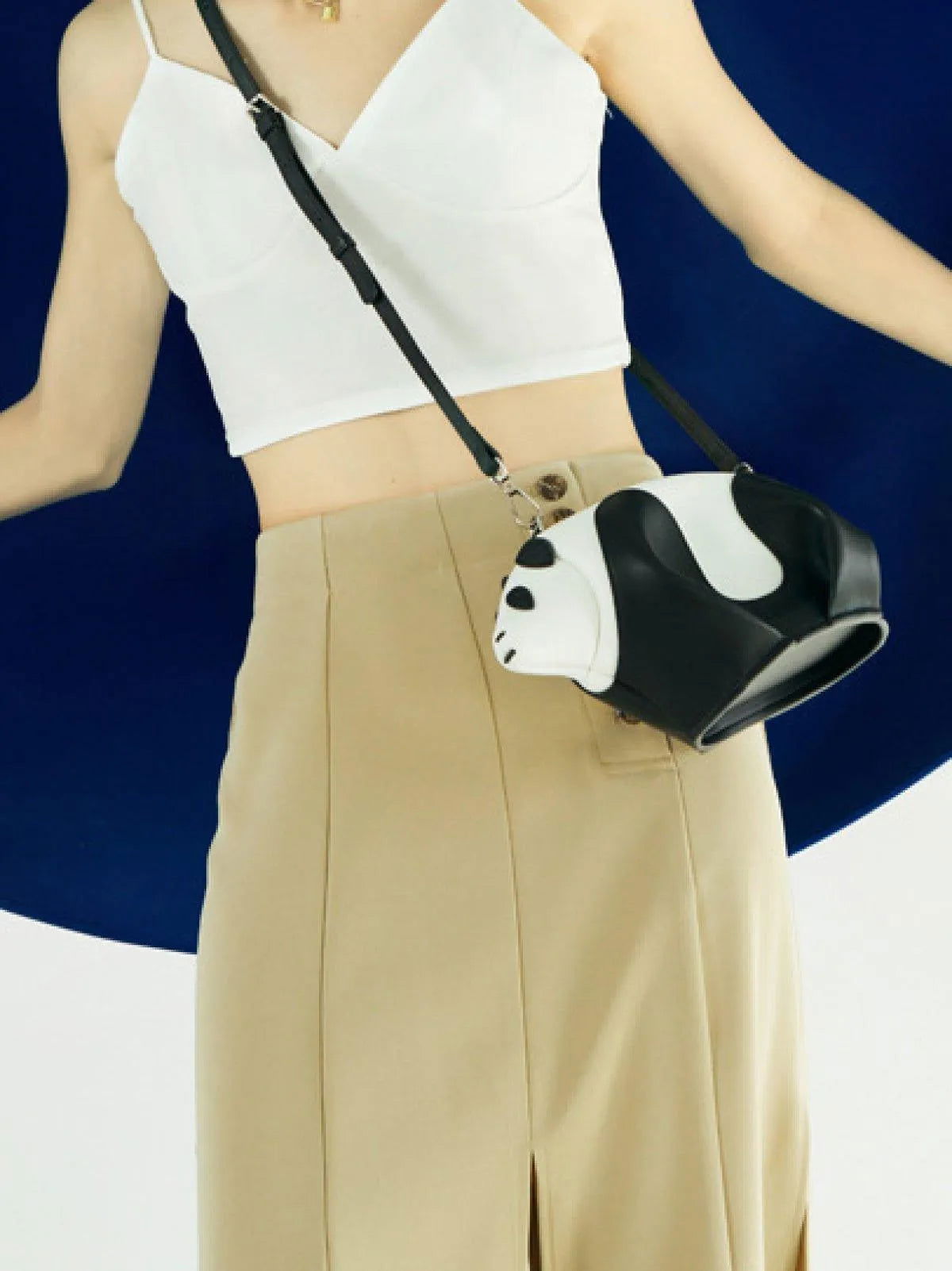 Cute Panda Crossbody Bag With Adjustable Shoulder Strap Jewelry Bubble