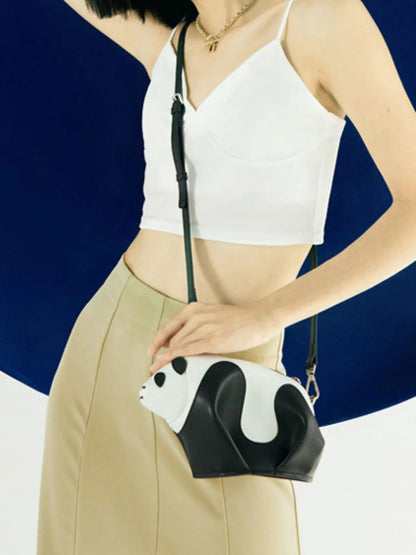 Cute Panda Crossbody Bag With Adjustable Shoulder Strap Jewelry Bubble