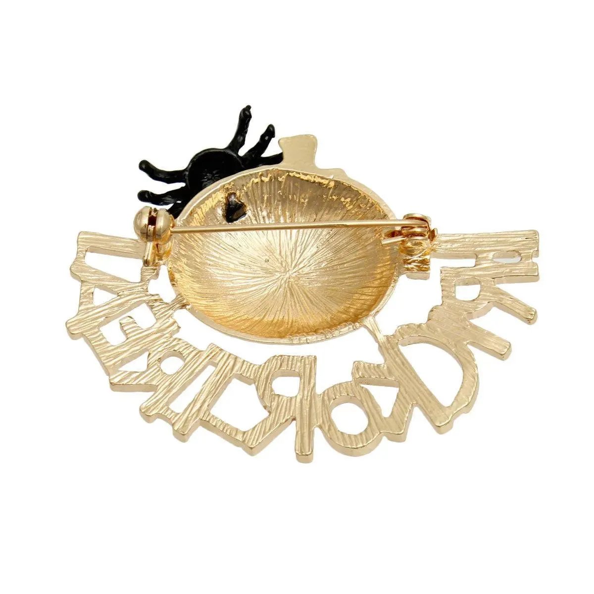 Cute and Spooky Trick or Treat Pumpkin Brooch Pin - A Must-Have for Halloween