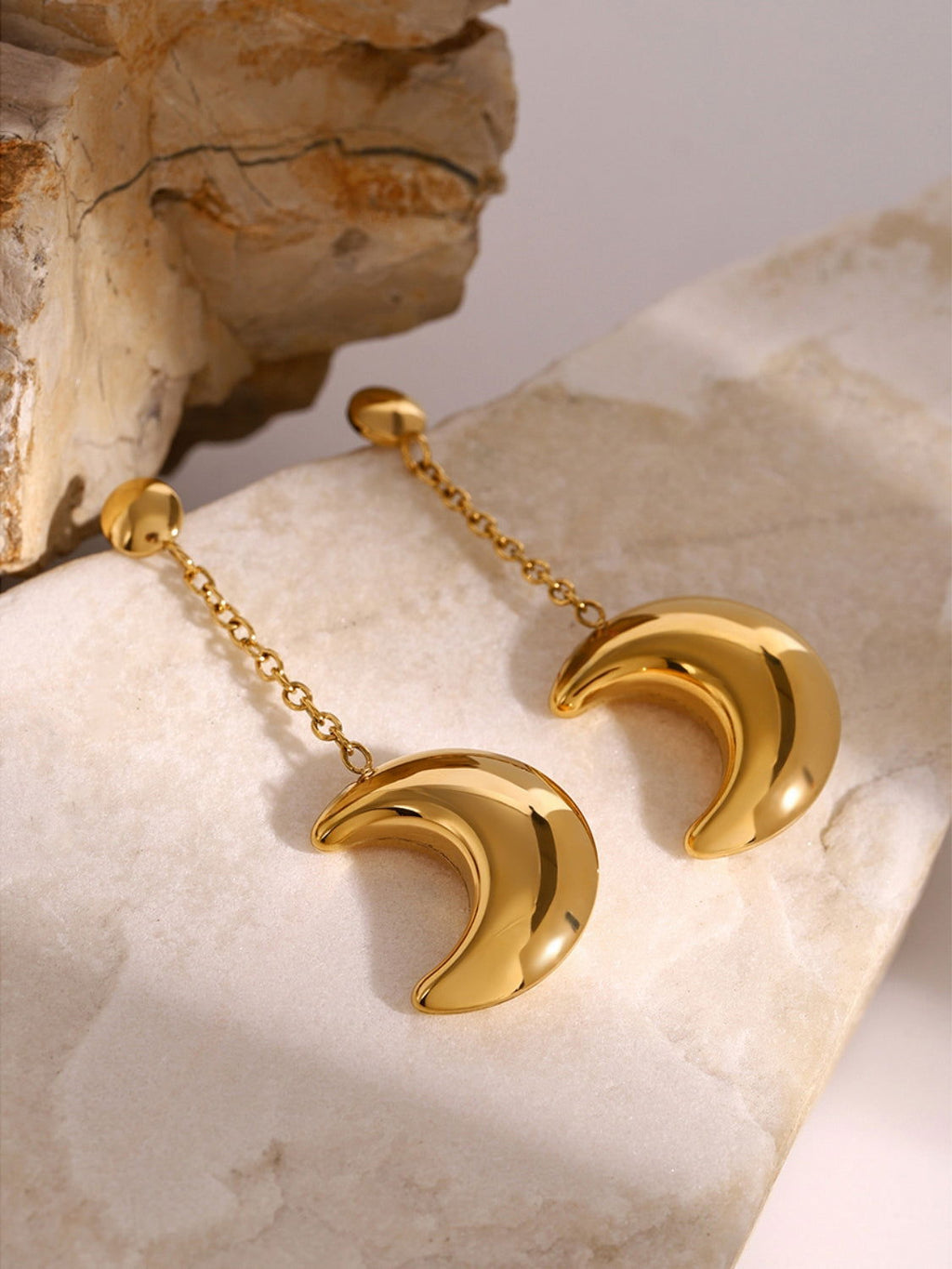 Dangle Crescent Moon Earrings for Women Jewelry Bubble
