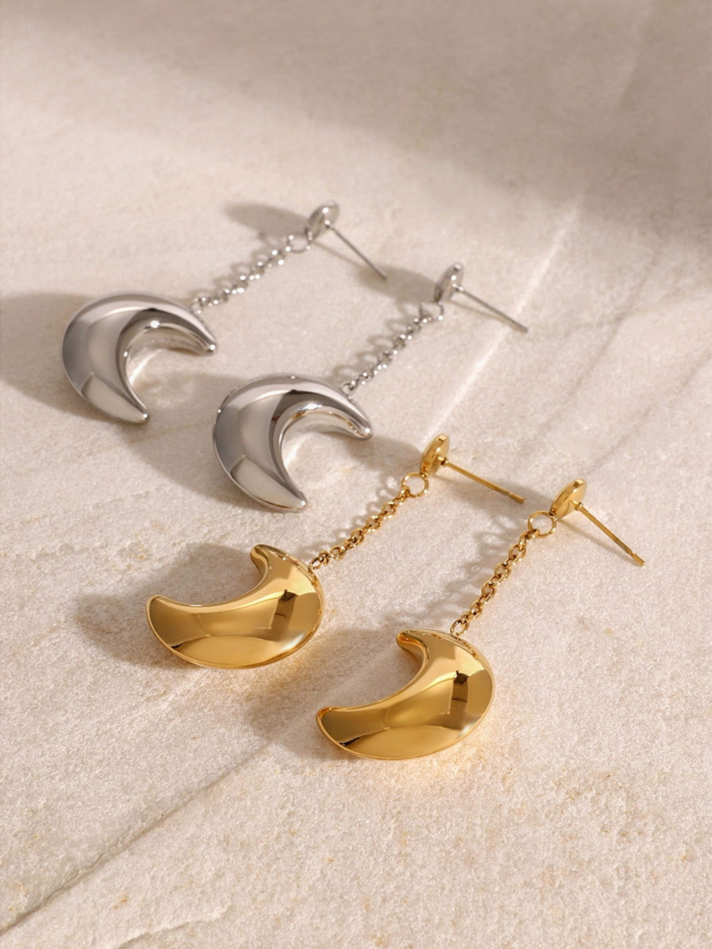 Dangle Crescent Moon Earrings for Women Jewelry Bubble