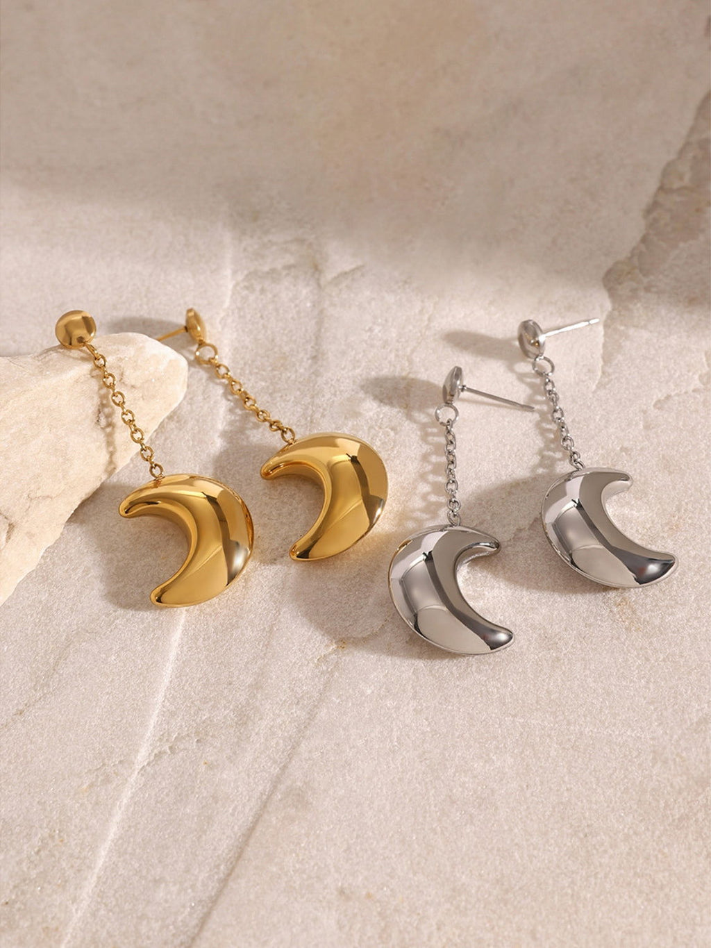 Dangle Crescent Moon Earrings for Women Jewelry Bubble