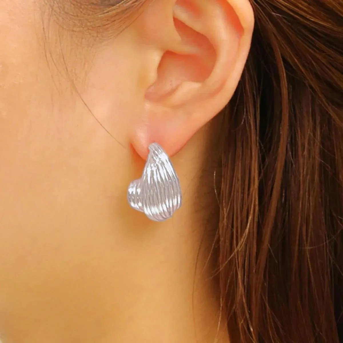 Dazzle All Day: White Gold Spiral Small Earrings, the Ultimate Fashion Jewelry Accessory