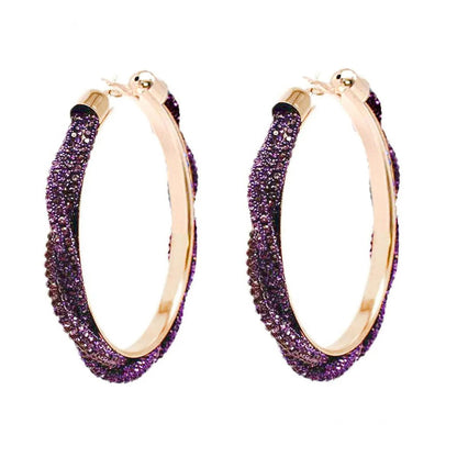 Dazzle Everyone: Purple Shimmer Hoop Earrings You Need Now! Pinktown