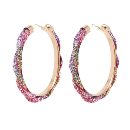 Dazzle Everyone: Rainbow Shimmer Hoop Earrings You Need Now! Jewelry Bubble