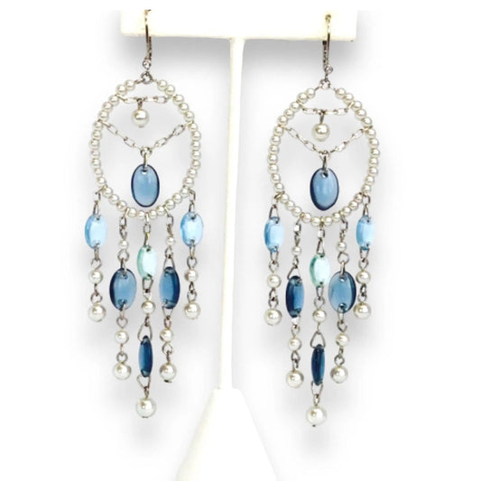 Dazzling Chandelier Earrings Cool Color Palette Pinktown