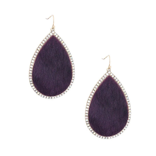 Dazzling Drop: Get Noticed with Teardrop Purple Earrings Jewelry Bubble