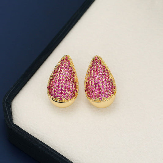 Dazzling Teardrop Stud Earrings - Add a Touch of Elegance to Any Outfit Trendsi