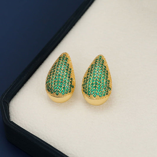 Dazzling Teardrop Stud Earrings - Add a Touch of Elegance to Any Outfit Trendsi