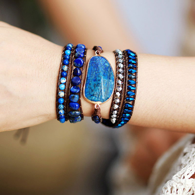 Deep Blue Wrap Bracelet Jewelry Bubble