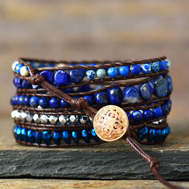 Deep Blue Wrap Bracelet Jewelry Bubble