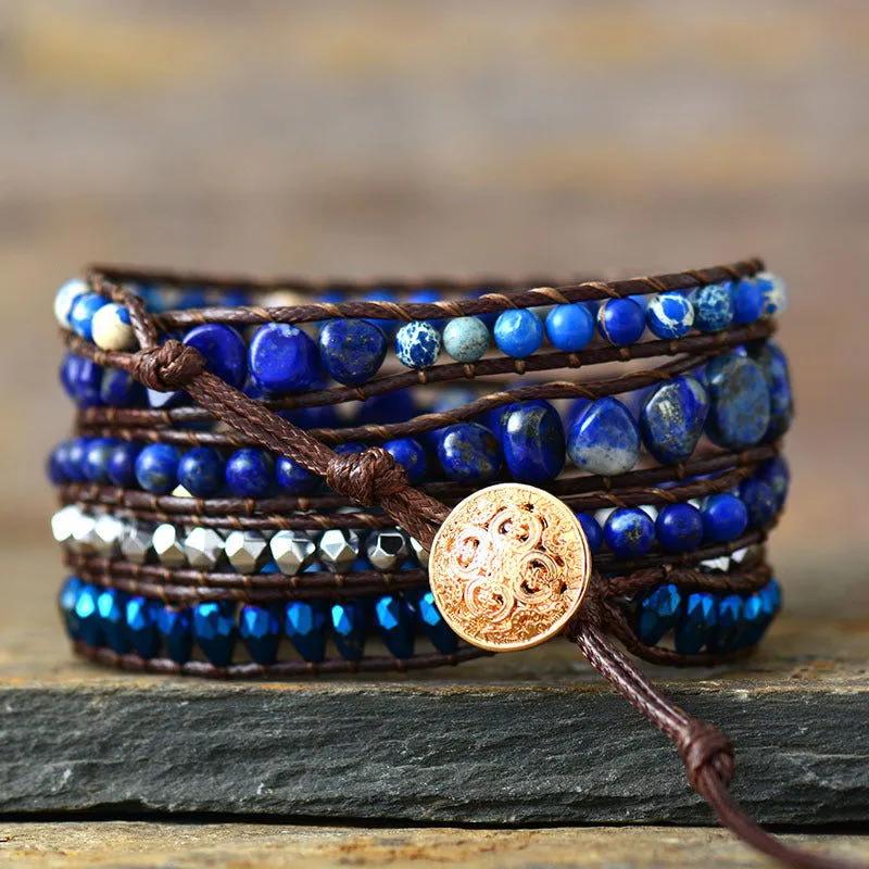 Deep Blue Wrap Bracelet