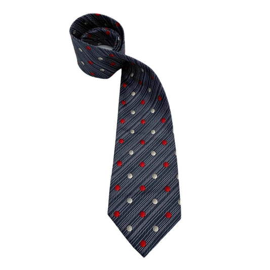 Diagonal Stripes with Dots Mens Tie Jewelry Bubble