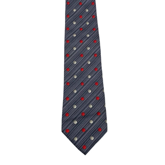 Diagonal Stripes with Dots Mens Tie Jewelry Bubble