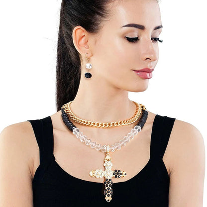 Discover Stylish Cross Necklace Layering Set - Elevate Your Look Today Jewelry Bubble