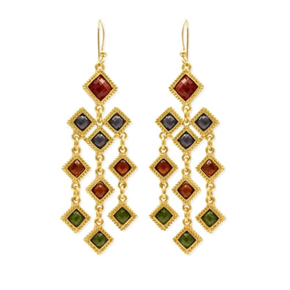 Discover Your New Favorite: Rhombus Cascade Statement Earrings Jewelry Bubble