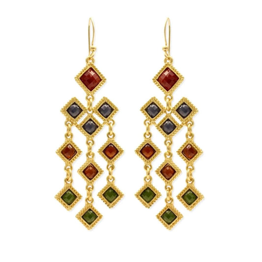 Discover Your New Favorite: Rhombus Cascade Statement Earrings Jewelry Bubble