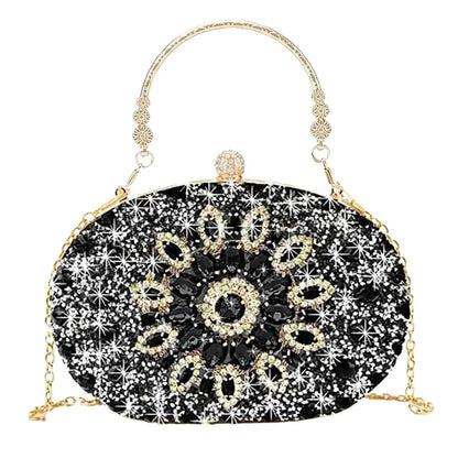 Discover the Must-Have Black Crystal Clutch Bag for Women Jewelry Bubble