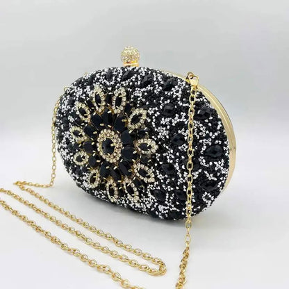 Discover the Must-Have Black Crystal Clutch Bag for Women Jewelry Bubble