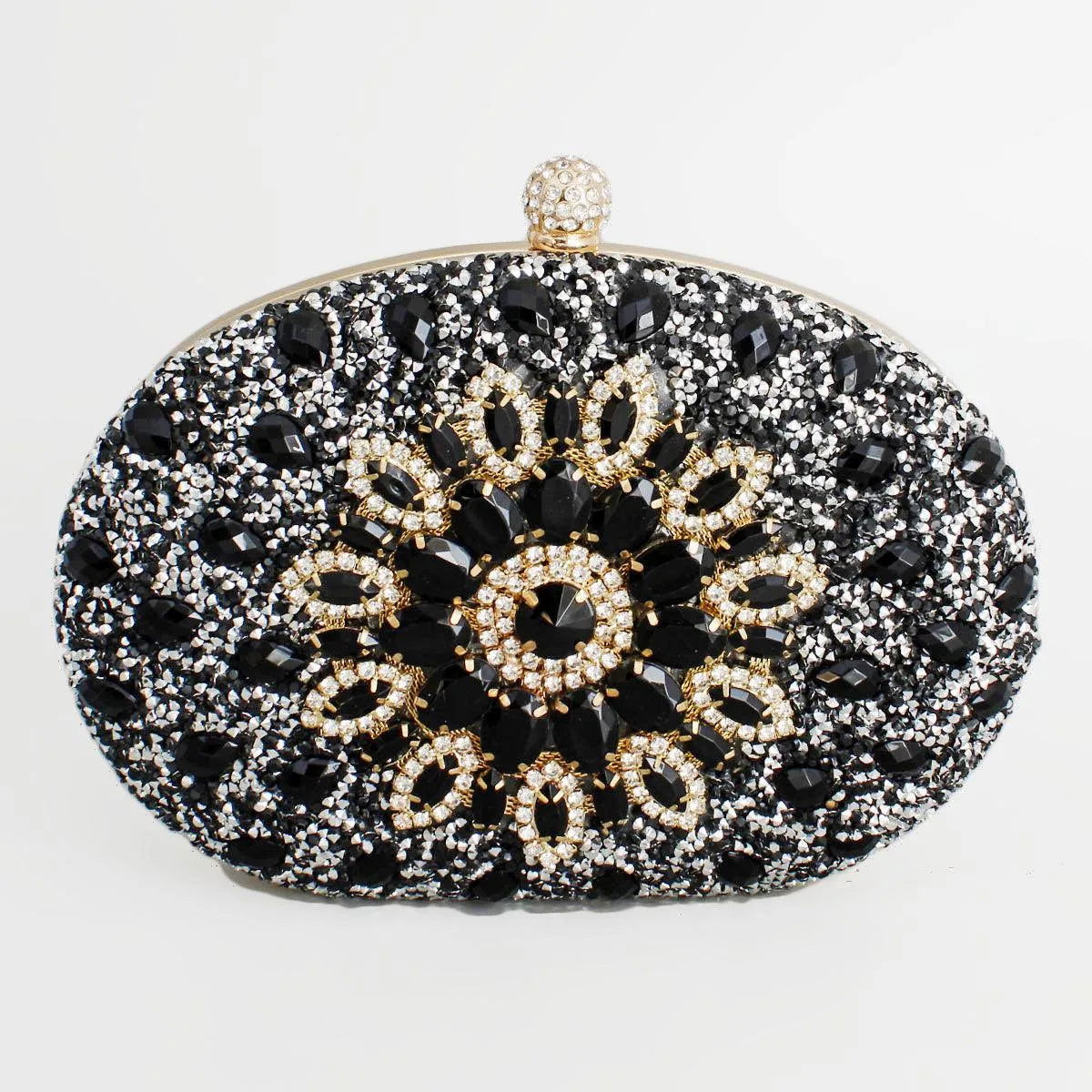 Discover the Must-Have Black Crystal Clutch Bag for Women Jewelry Bubble