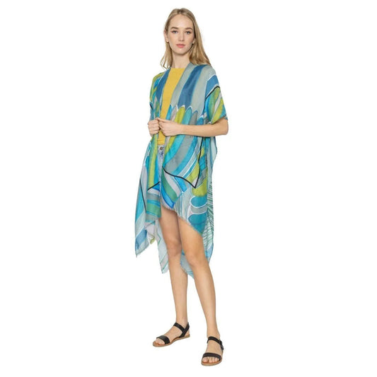 Discover the Perfect Kimono Top for Your Wardrobe - Green Abstract Print! Jewelry Bubble