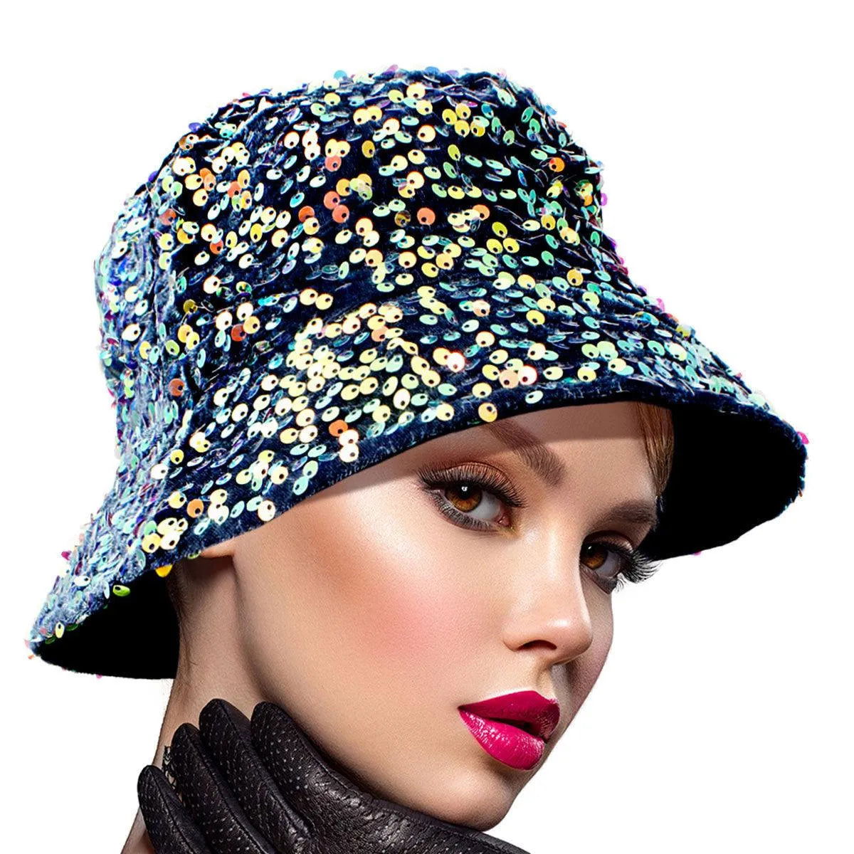 Discover the Ultimate Women's Blue Bucket Hat - Endless Aurora Jewelry Bubble