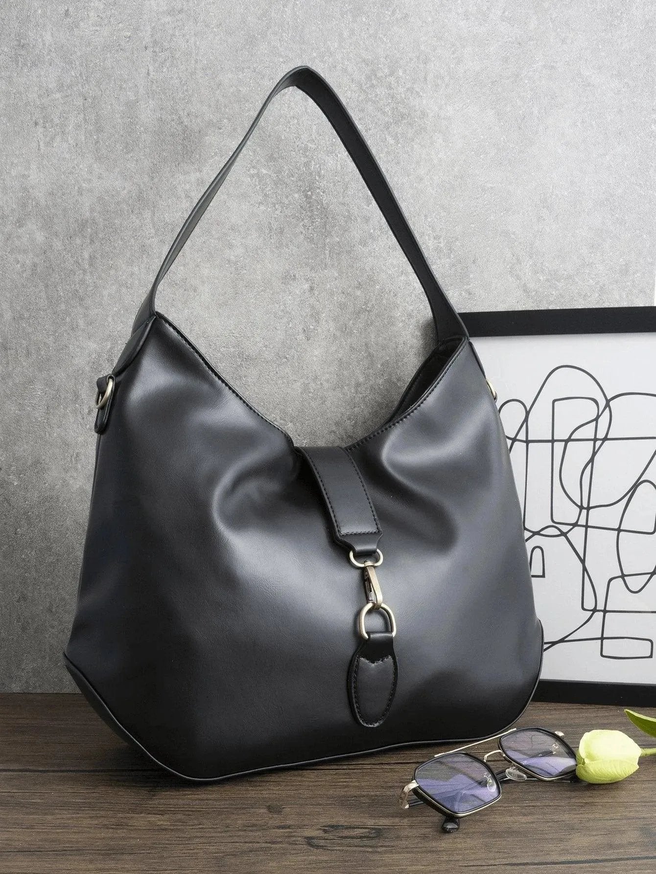 Double Handle Shoulder Bag Hobo Bag