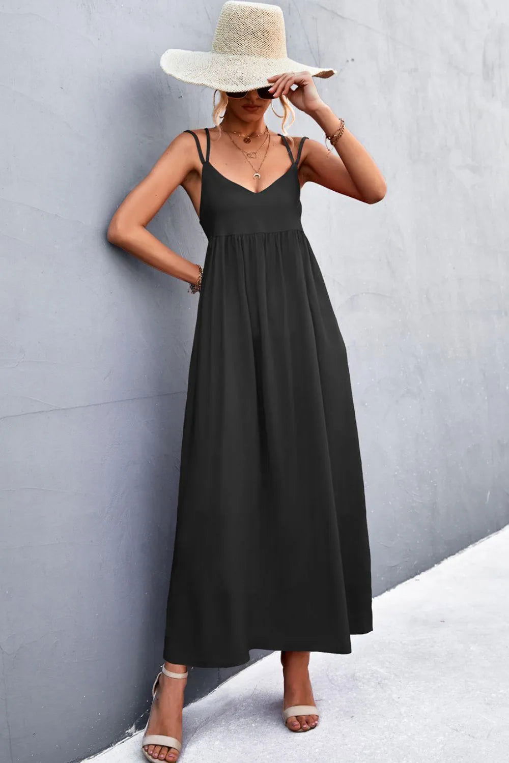 Double Strap Tie Back Dress - Look Chic & Stylish in This Summer Dress Jewelry Bubble