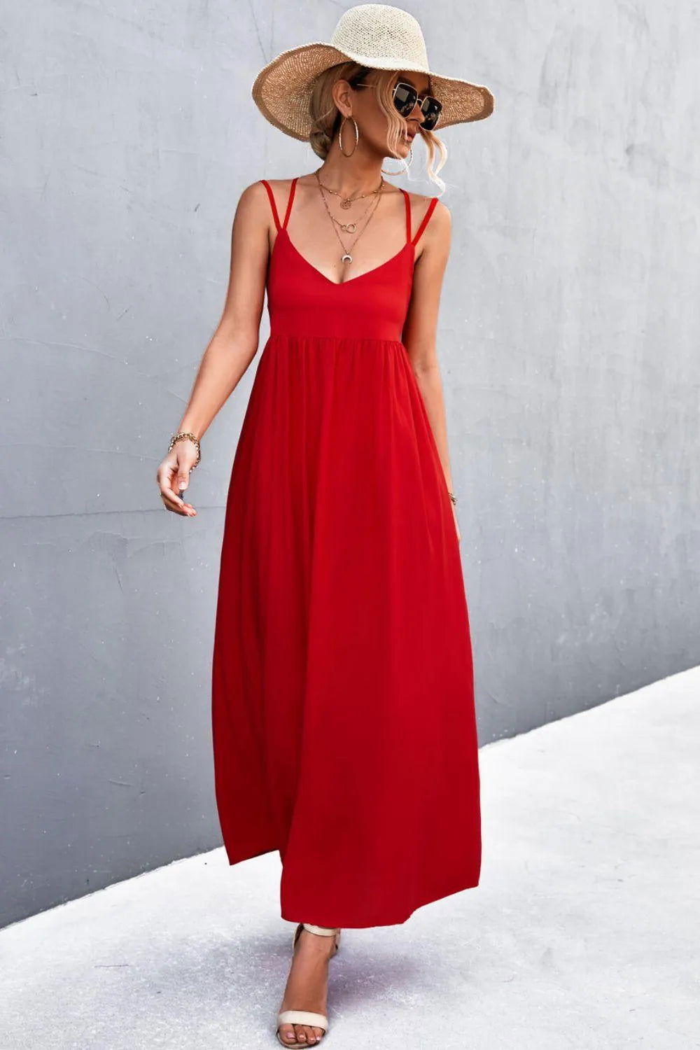 Double Strap Tie Back Dress - Look Chic & Stylish in This Summer Dress Jewelry Bubble